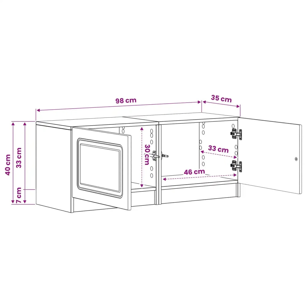 Mobile TV Rovere Artigianale Legno ingegnerizzato 897784
