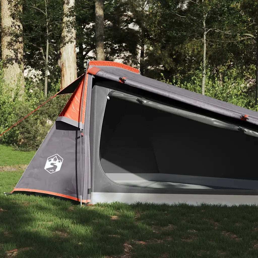 Tenda da Campeggio a Tunnel per 2 Persone Grigio e Arancione 94614