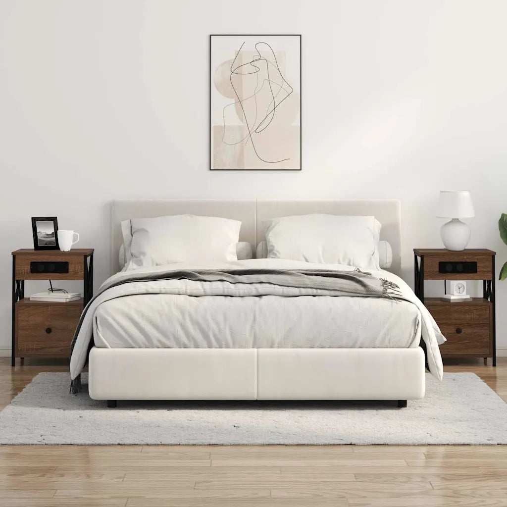 Armadio da Notte 2 pcs Rovere Marrone 40 x 31 x 60 cm 859499