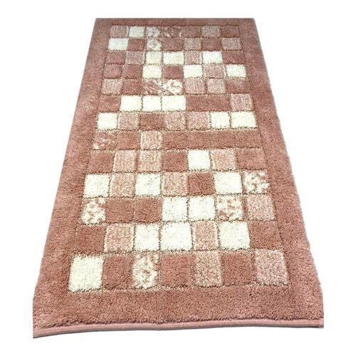 Quarzo Bianco set asciugamani tappeto bagno rosa mosaico modello 13647 sintetico