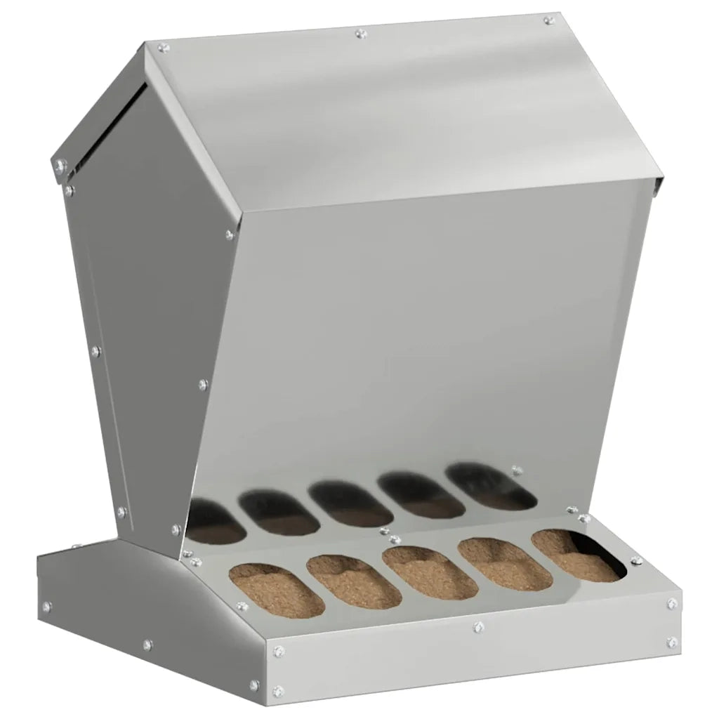 Feeder per pollo Argento 30 x 30 x 39 cm Acciaio zincato CFW2220936