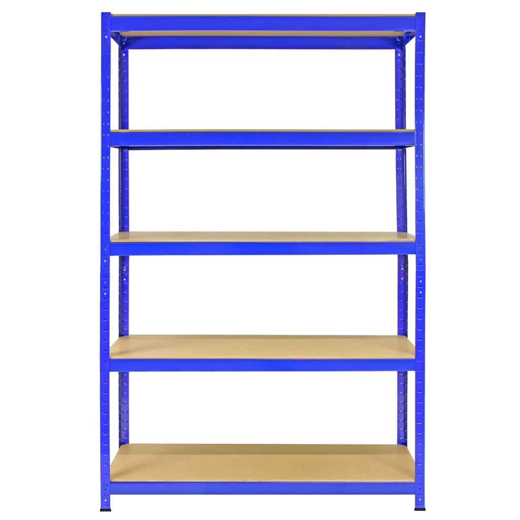 3 Scaffali in Acciaio Senza Bulloni T-Rax Blu Larghi 120cm per Magazzino e Box