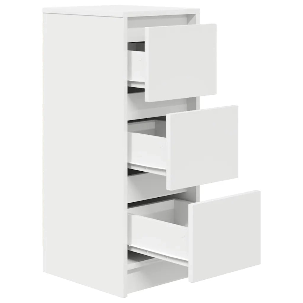 Credenza-Buffet-Armadio da cucina Bianca 29,5x34x76 cm in Legno Multistrato 154052