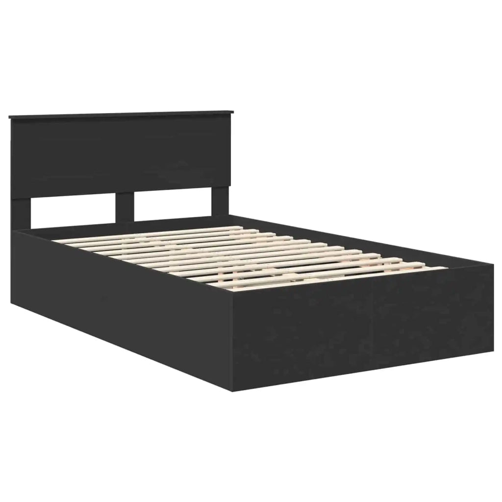 Struttura del letto Nero 135 x 190 cm Legno multistrato