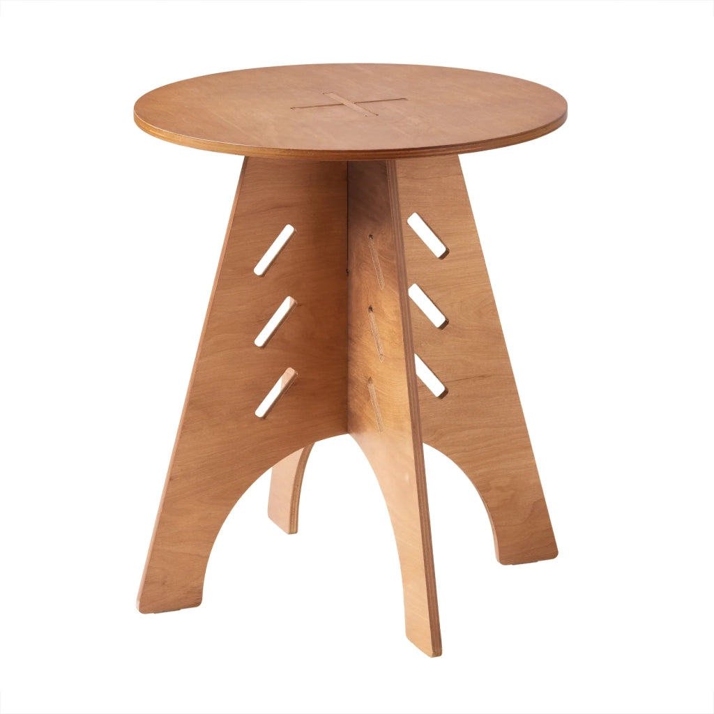 Tavolino Basso Da Salotto Tavolino Laterale Tavolino Da Soggiorno Marrone Φ46.5x54.5cm HFBT01-BR