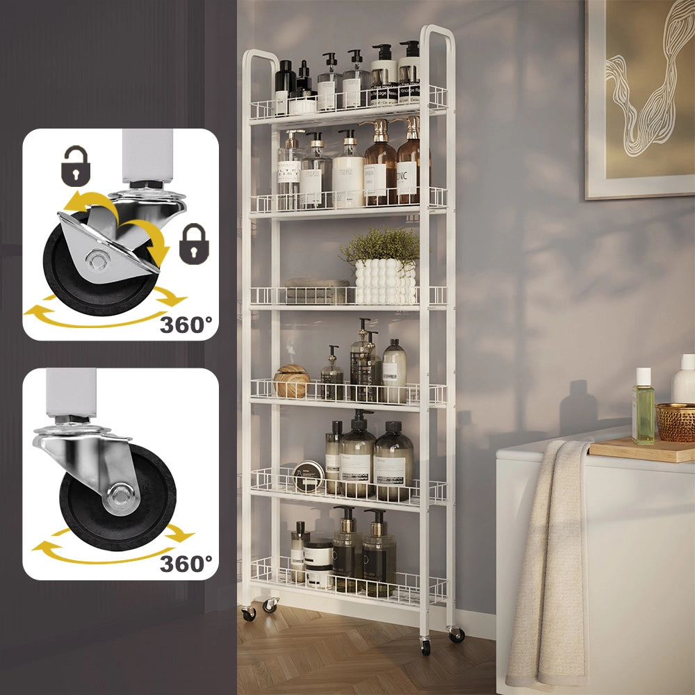 Vicco Piedistallo mobile Bianco 58 x 15 cm con 6 scomparti