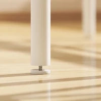 Set Bancone Bar e 2 Sgabelli Alti in Legno Stile Nordico con Mensola e Poggiapiedi, Bianco