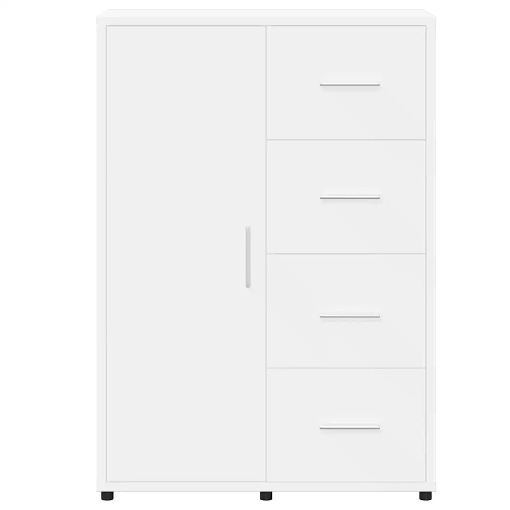 Credenze 2 pz Bianche 60x31x84 cm in Legno Multistrato