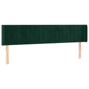 Testiera | Testata ad Orecchio Verde Scuro 183x16x78/88 cm in Velluto