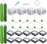 Accessori di sostituzione per serie Roomba I i1+ i2+ i3+ i4+ i6+ i7+ i8+, serie J j5+ j6+ j7+ j8+ j9+, 4 sacchetti di polvere, 10 filtri, 10 setole laterali, 2 setole in gomma.