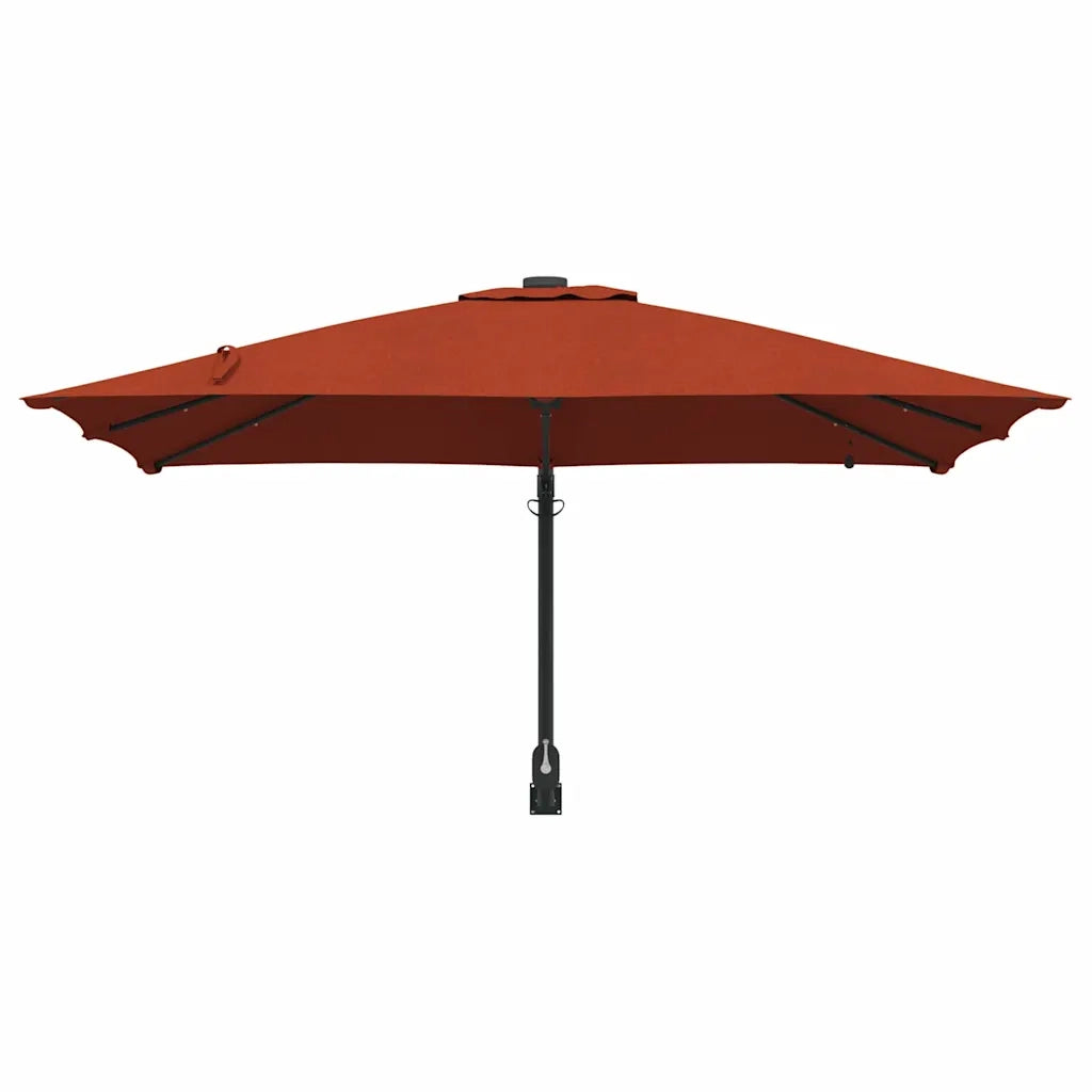 vidaXL Ombrello da giardino Terracotta 248.5 x 247.5 x 160 cm Tessuto