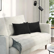 Cuscini da Divano 2 pcs Nero 50 x 30 cm Tessuto in Cords 42013633