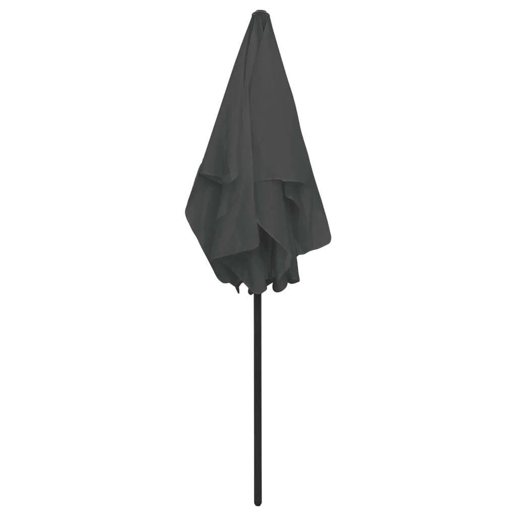 Ombrellone da spiaggia 180 x 120 cm antracite 02_0008372