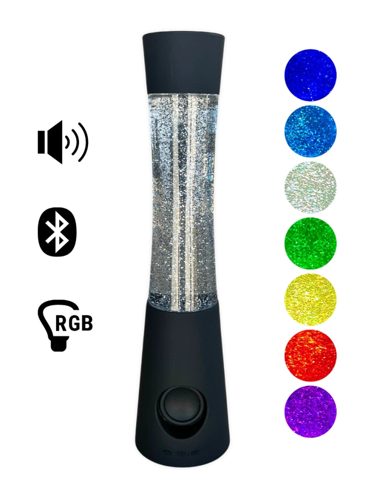 Lampada lava RGB Carnival con speaker Bluetooth nera Rabalux