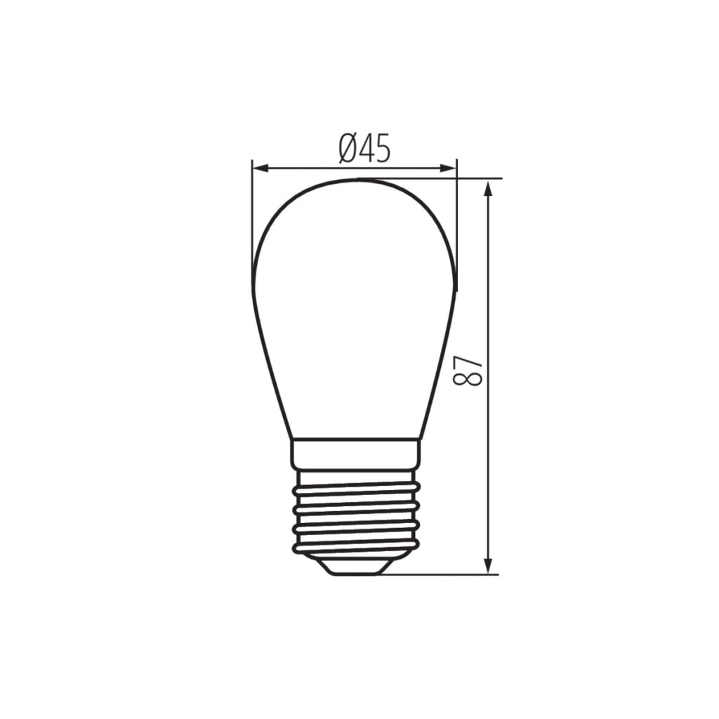 Kanlux lampadina LED filament ST45 E27 0,5W 50lm 2700K