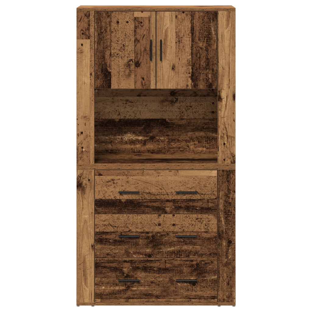 Alto armadio Legno antico 80x33x150 cm Legno ingegnerizzato