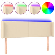 Testiera | Testata a LED Crema 147x16x78/88 cm in Tessuto