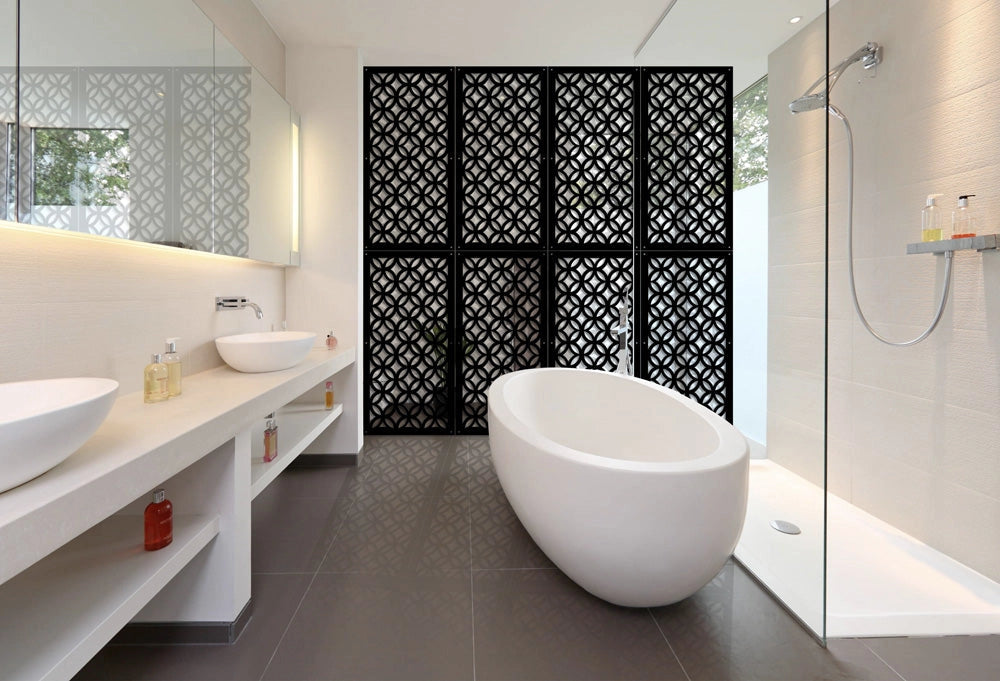 ECLECTIC - Pannello in PVC traforato - Parasole Colore: nero, Misura: 47x94 cm