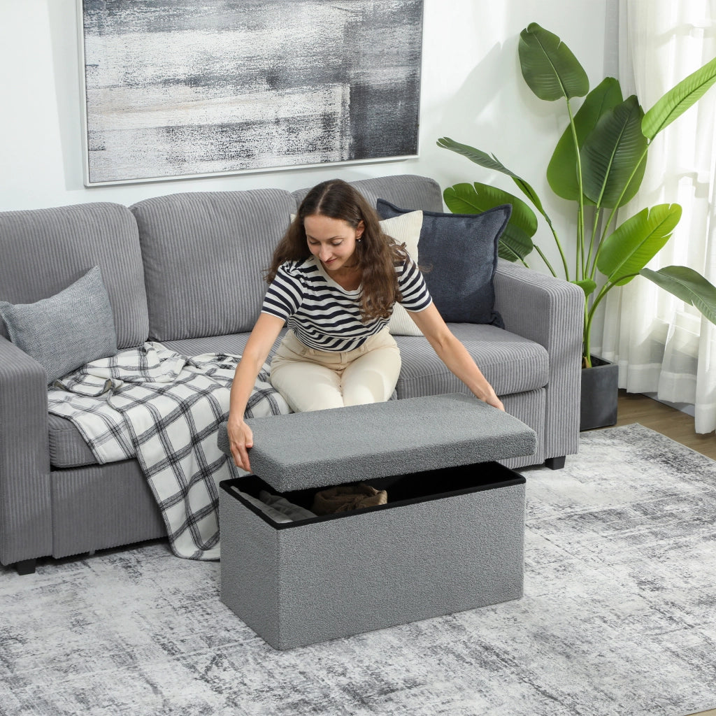 Pouf con contenitore ¨C zephmum ¨C grigio scuro
