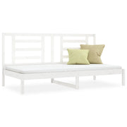Letto singolo | Letto per adulti | Dormeuse senza Materasso Bianca 90x200 cm Legno Massello Pino