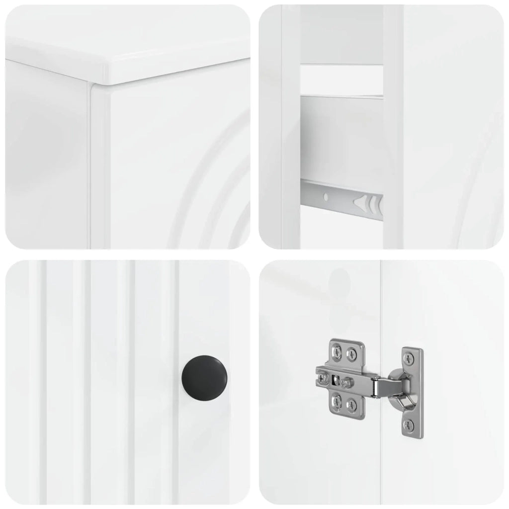 Set di Armadi da Bagno da 2 Pezzi ALKMAAR Bianco Lucido 3417670