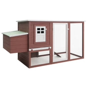 Pollaio da esterno con 1 nido 202 x 75 x 98 cm legno marrone 02_0001699