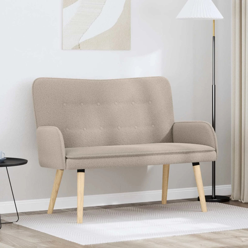 Divano a 2 Posti Grigio Chiaro 115 x 61 x 87 cm Bouclé 42028923