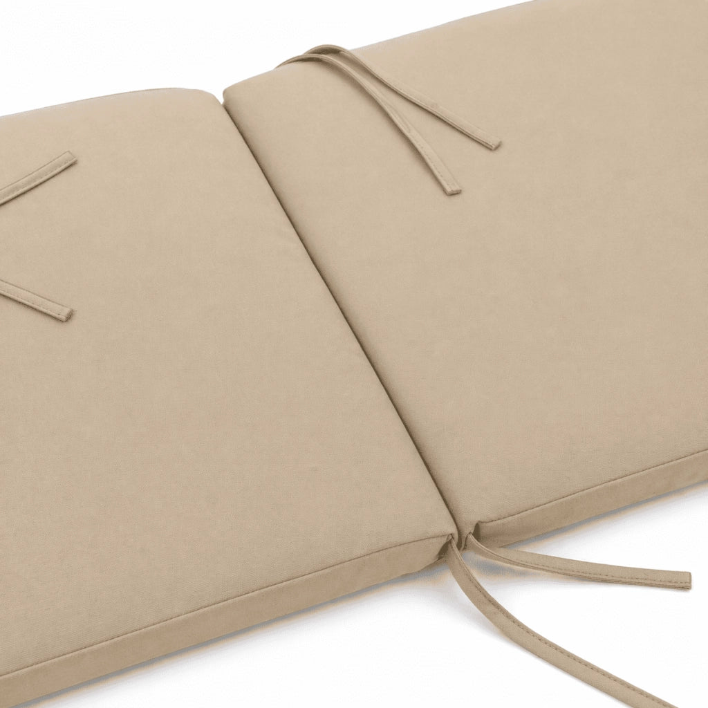 Cuscino con schienale per sedia 115x50 cm con Laccetti in poliestere - Beige