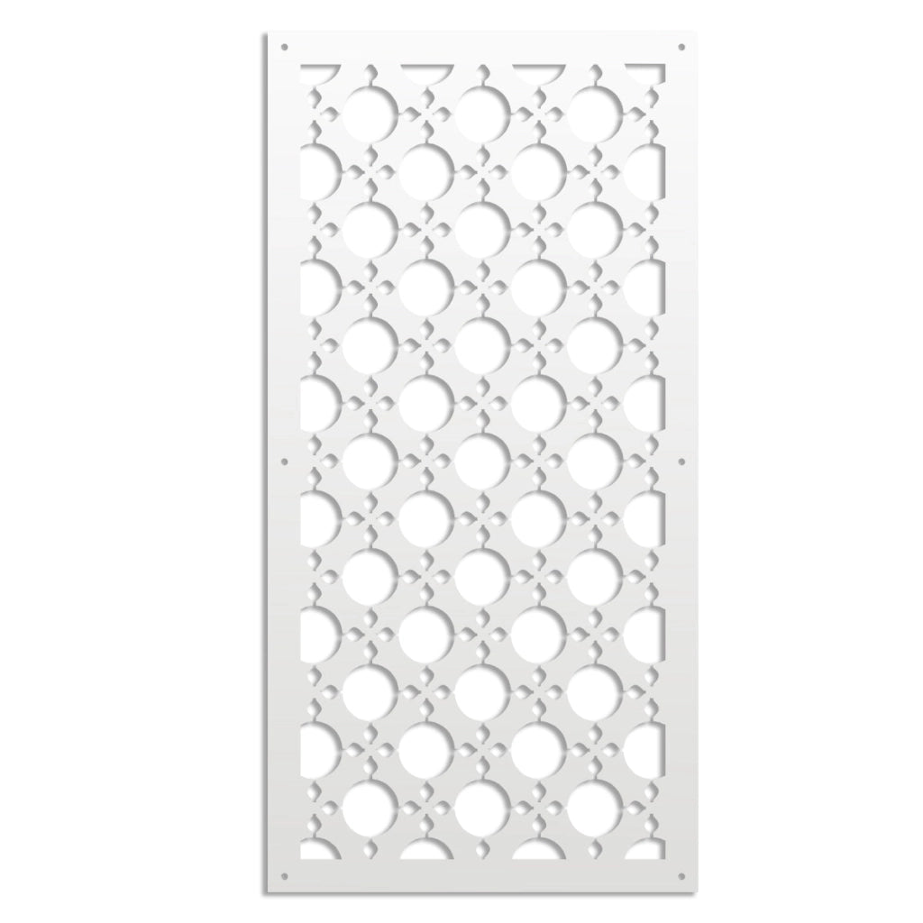 ALADIN - Pannello in PVC traforato - Parasole Colore: bianco, Misura: 73x148 cm