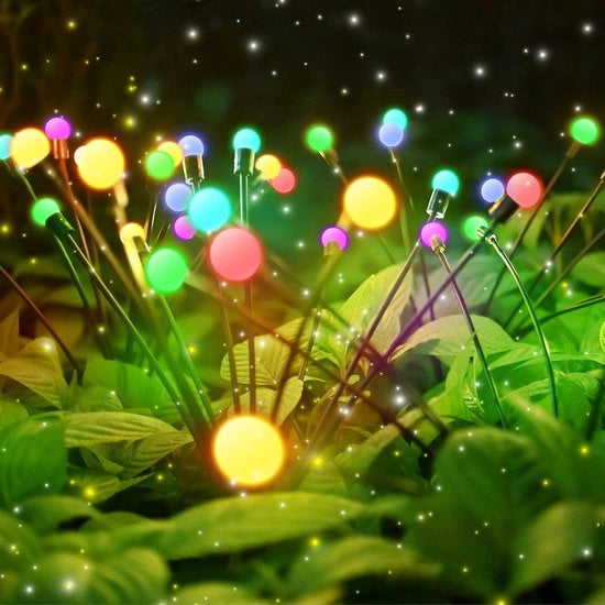 Illuminazione per giardino alimentata da energia solare - 4 pezzi 10 led IP65 impermeabile - Giardino esterno marciapiede yard patio vialetto decorazione (RGB)