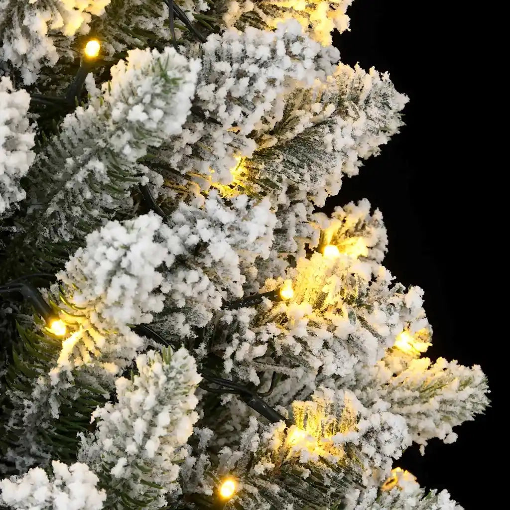 Albero di Natale Artificiale con 150 LED e Neve Fioccata 120 cm 3315768