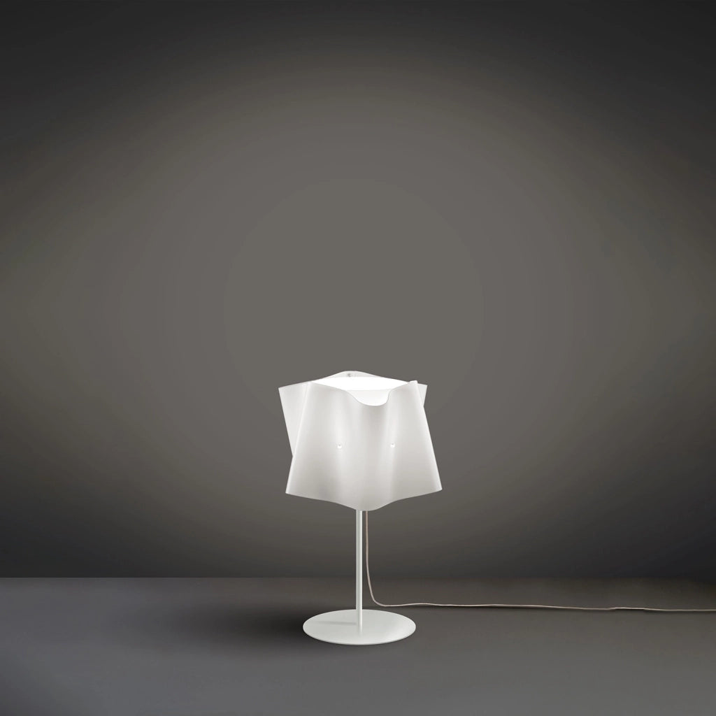 Lampada Da Scrivania-Ufficio Moderna Folio Polilux ® Bianco E Metallo 1 Luce E27