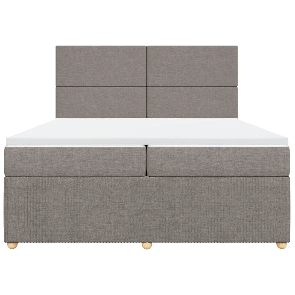 Giroletto a Molle con Materasso Tortora 200x200 cm in Tessuto 3292160