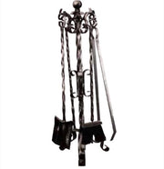 SET CAMINO FERRO BATTUTO BERLINO 4 ATTREZZI ALTEZZA CM. 68
