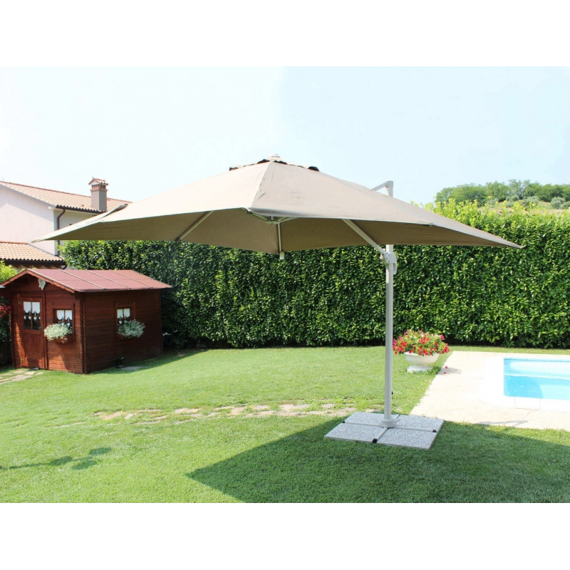 OMBRELLONE SATURNO TORTORA P/L 3 X 3 TELO TORTORA