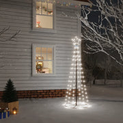 Albero di Natale a Cono Bianco Caldo 108 LED 70x180 cm 343487