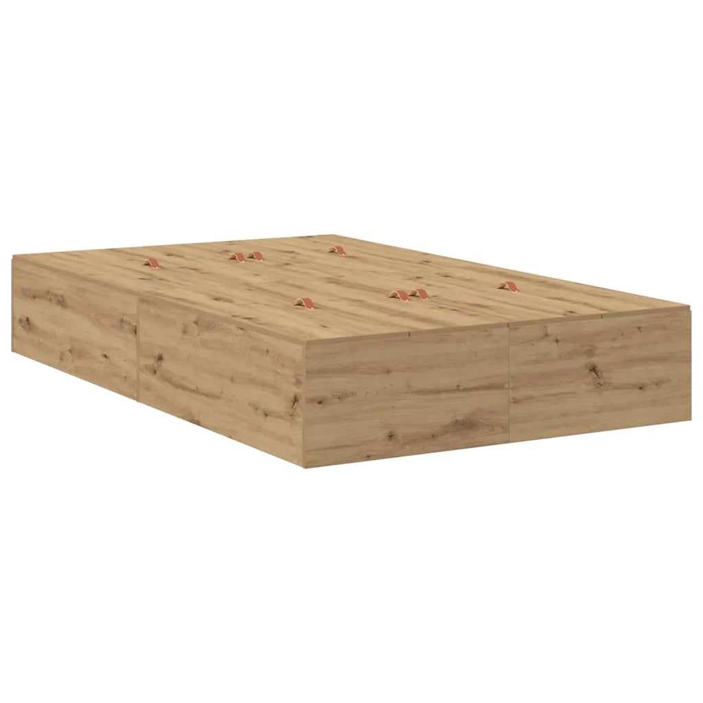 Struttura letto con contenitore Rovere artigianale 120 x 190 cm 3335428