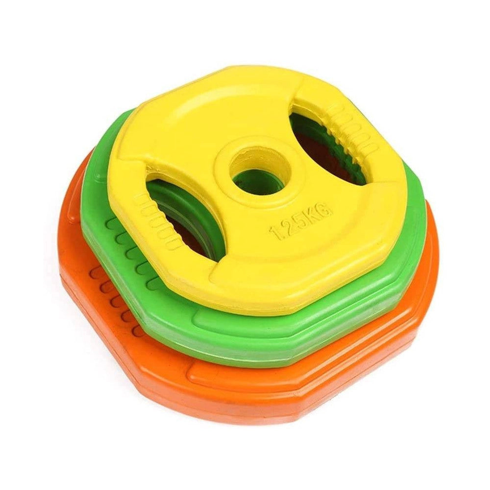 Trade Shop - Set Bilanciere Con Dischi Colorati Pesi Da 20kg Per Allenamento Home Gym Fitness -
