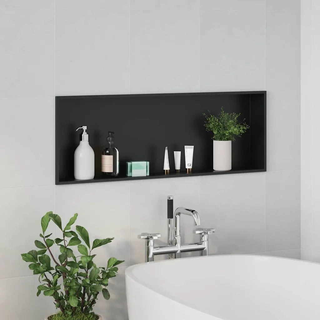 Nicchia per doccia Nero 90 x 30 x 9,5 cm Acciaio inossidabile CFW4707554