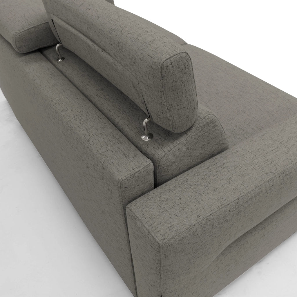 Avalon Divano letto con materasso H18 180 cm (mat. 120x197 cm) talpa