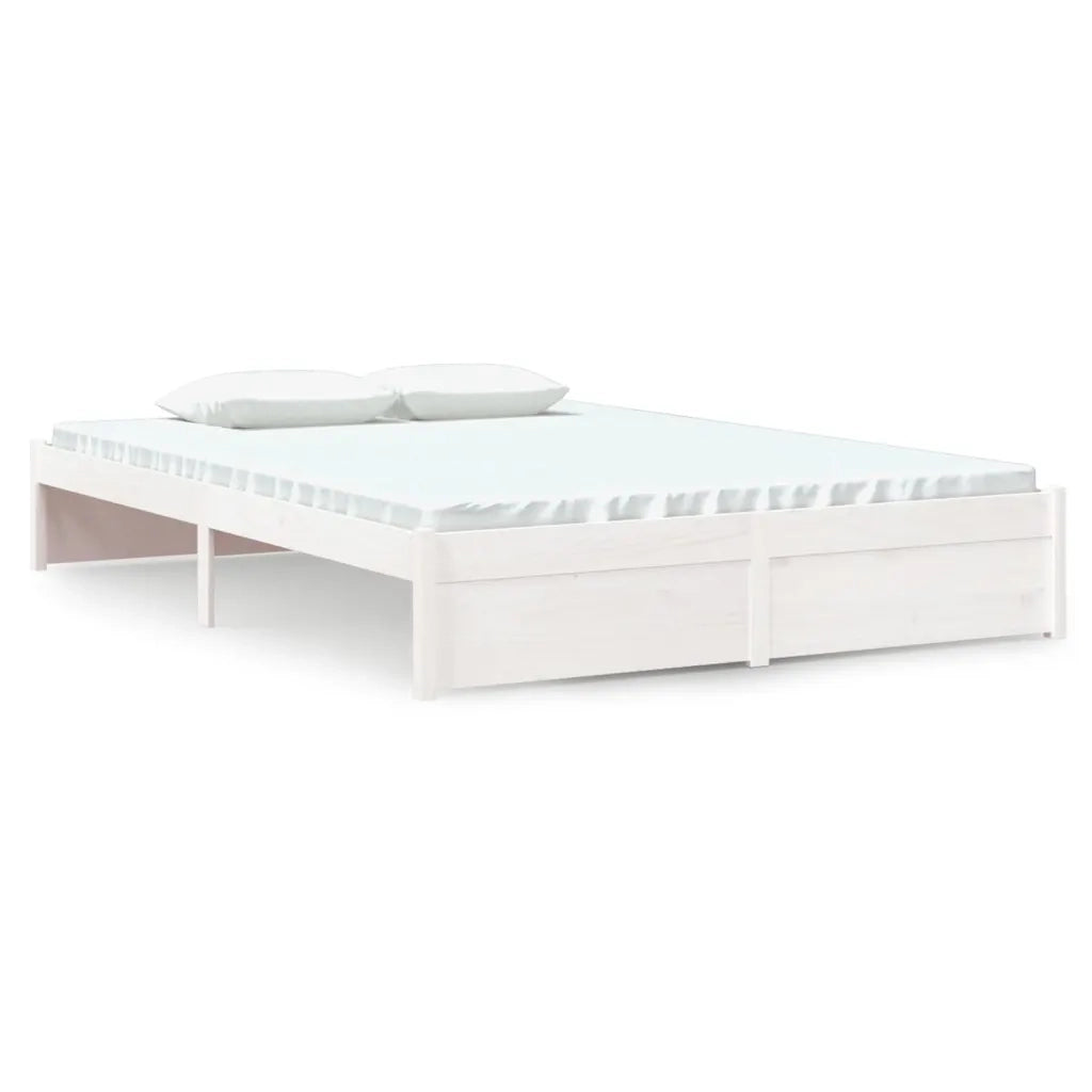 Giroletto-Struttura Letto Bianco in Legno Massello 140x200 cm 165757