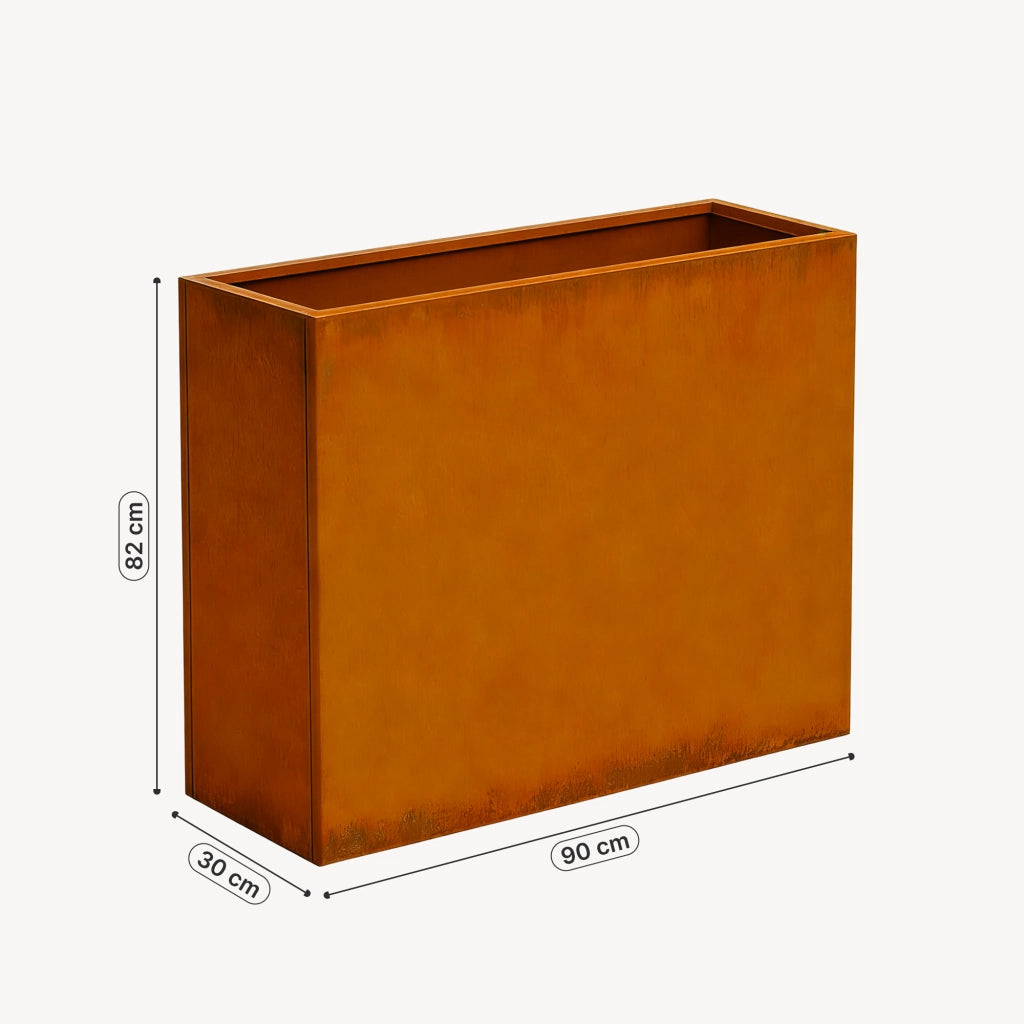 Fioriera Vaargel in Acciaio Corten Portafiori 82x90x30 cm - Marrone Ossidato casa.pro