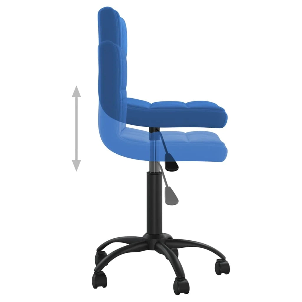 Sedia girevole/poltrona/seduta per ufficio/studio in velluto blu 02_0024093