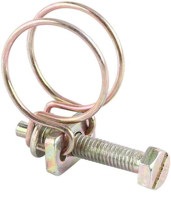 Slangklemme 10 pezzi - Klemme adattabile a doppia vite - Acciaio inossidabile - Zinco rivestito - Piastra liscia per le tubazioni - Dimensioni 13-16 mm a 94-100 mm - Slangklemme