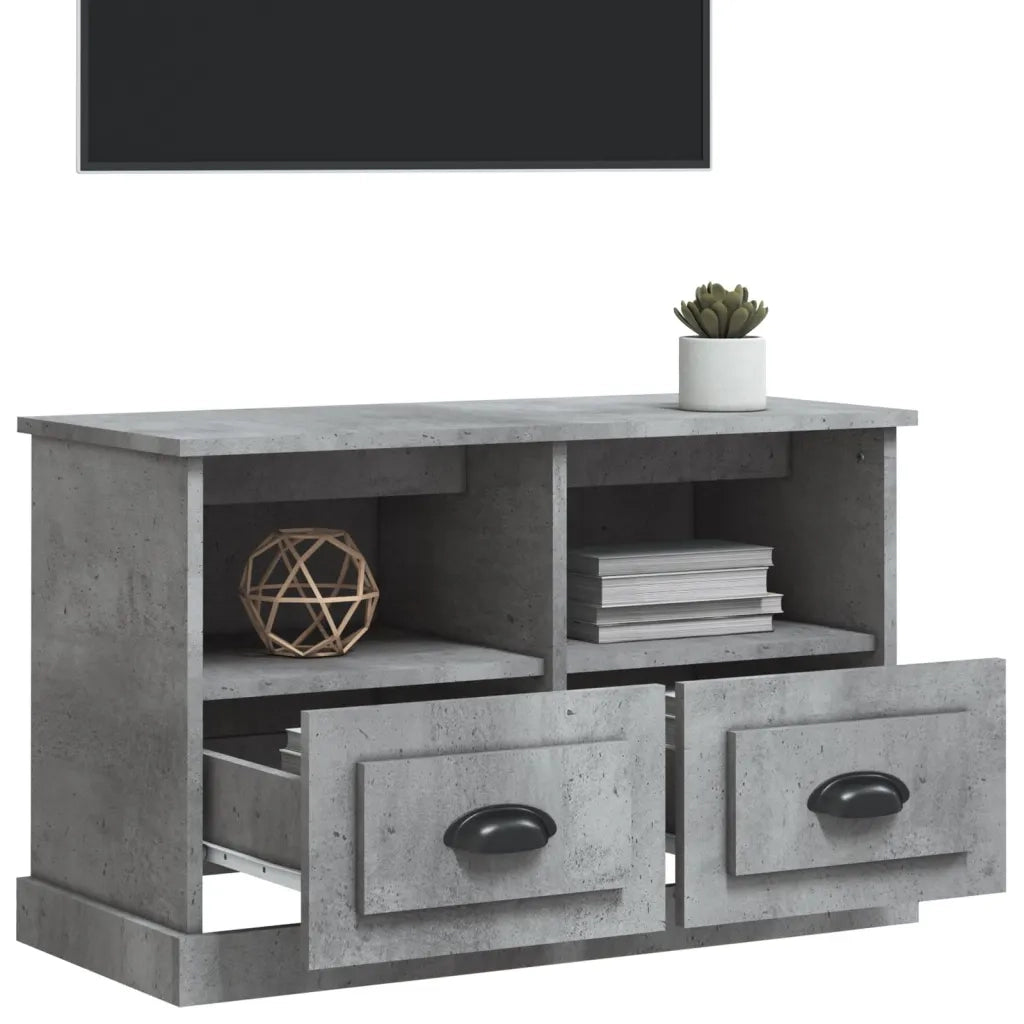 Mobile Porta TV Grigio Cemento 80x35x50 cm in Legno Multistrato 816284