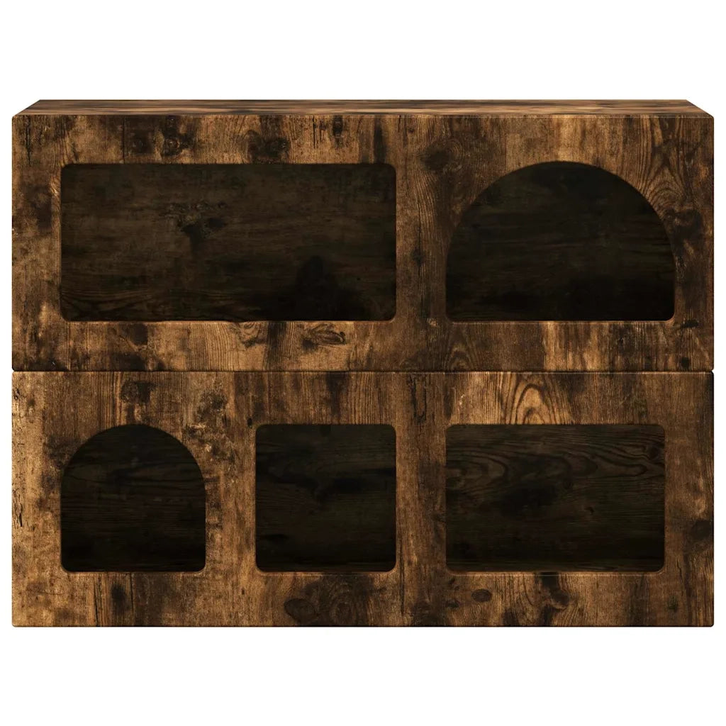 Credenza Rovere fumé 80.5 x 35 x 59 cm Legno multistrato