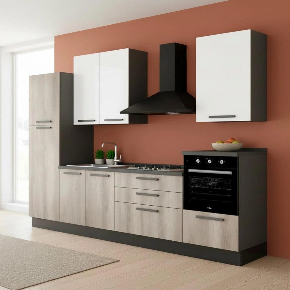 Cucina 300x216 H Petrol colore antracite bianco gordon