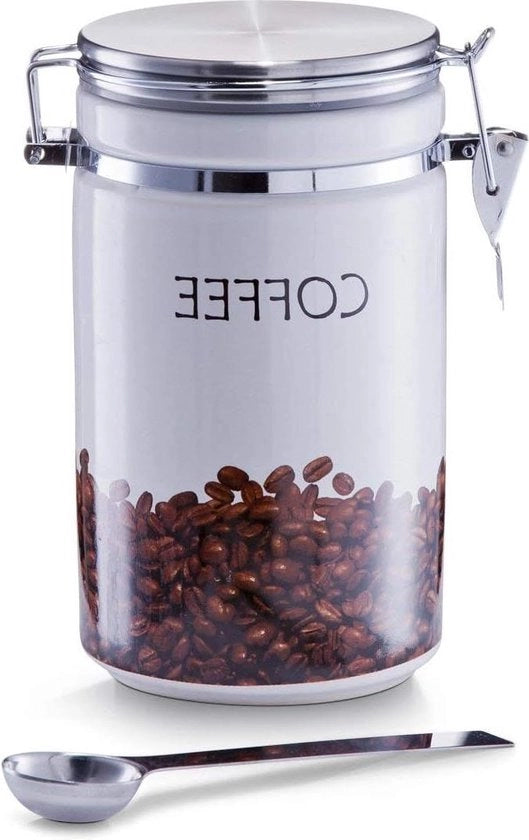 Ciotola per caffè con cucchiaio in ceramica e acciaio inossidabile - 19814