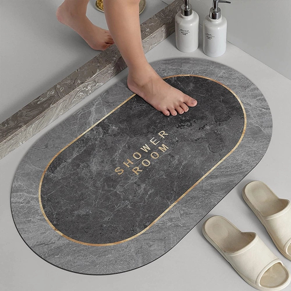 Trade Shop - Tappeto Assorbente Antiscivolo Asciugatura Rapida Bagno Vasca Doccia 38x58cm 87226 -