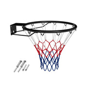 Canestro da basket da 45 cm facile installazione con molle ammortizzanti design universale metallo nero 20_0017781